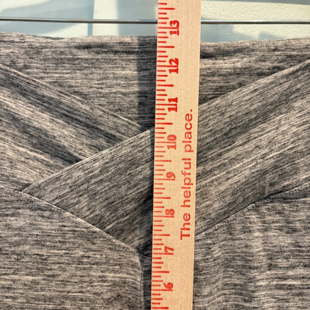PINK Victoria's Secret XL Gray Heather Crossover Waist Cotton Blend Leggings - Picture 12 of 15